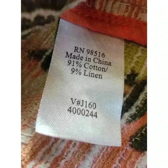 Alexis & Avery Blazer Jacket Womens Size 10 Cotton Linen Fall Floral Career - Picture 14 of 16